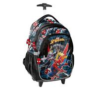 PASO SP24GG-997, Sac à dos scolaire à roulettes SPIDER MAN, Multicolor