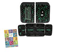 PASO - Trousse à 1 compartiment, trousse pour filles et garçons, trousse à 1 compartiment, trousse d'école et carnet de devoirs, motif Game