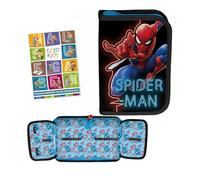 PASO - Trousse à 1 compartiment, trousse pour filles et garçons, trousse à 1 compartiment, trousse d'école et carnet de devoirs, motif Spiderman