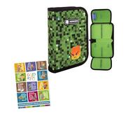 PASO - Trousse à 1 compartiment, trousse pour filles et garçons, trousse à 1 compartiment, trousse d'école et cahier de devoirs, motif Pixel One