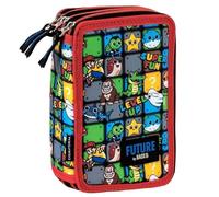 PASO - Trousse à 3 compartiments - Trousse pour filles et garçons - Trousse à 3 compartiments - Trousse d'école - Level Up