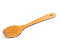 pasoli Cuillère en Bois - Spatule en Bois de Cerisier Européen de 37cm - Ustensile de Cuisine pour Mélanger, Racler, Remuer Retourner - Motifs Naturels - Ustensiles pour Crêpes, Omelettes, Sauté