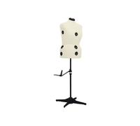 vidaXL Mannequin de robe ajustable pour femme Crème Taille S 33-40 L