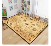 PASPRT Antique Pirate Carte Au Trésor Tapis Tapis pour Chambre Salon Boho Decor Enfants Crawling Mat College Dorm Decor 80X120Cm