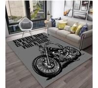 PASPRT Moto Rétro Tapis Vintage pour La Maison Salon Chambre Salle De Jeux Paillasson Tapis De Décor Tapis De Sol Antidérapant 140X200Cm