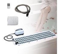 PASPRT Tapis de Bain de Massage de Surf à la Maison, Tapis de Bain avec réglage à 6 Vitesses, Machine à Bulles de Bain, Tapis antidérapant imperméable de Spa pour détendre