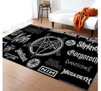 PASPRT Tapis De Sol De Tapis De Motif De Musique Rock Moderne Tapis De Tapis De Musique De Musique pour Tapis De Sol De Salon 80X150Cm