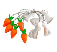 Pasquali - Carotte amusante lumineuse réglable, à corde de Pâques pour intérieur et extérieur, entrée, étagère, fenêtre, porte, mur, jardin, balcon, fête