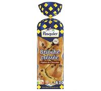 PASQUIER - Brioche Aux Pépites De Chocolat - Savourez chaque bouchée de cette délicieuse brioche moelleuse - 630g de plaisir sucré. - Lot De 4 - Vendu Par Lot