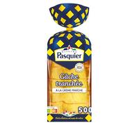 PASQUIER - Gâche tranchée | Onctueuse et savoureuse pour vos petits-déjeuners | À déguster nature ou toastée | la gâche de 500g | LOT DE 4