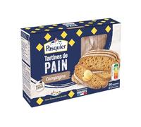 PASQUIER - Pains Grillés Croquants, Pain de Campagne Authentique Saveur Rustique, 180g - Lot De 4