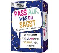 Pass auf, was du sagst - Die Edition für Erwachsene: Wer bei diesem Spiel 'Ja', 'Nein' oder 'Vielleicht' sagt, verliert! | Das Original. Das perfekte Geschenk für alle ab 18 Jahren