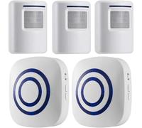 Passage Alarm Wireless Driveway Alarm System Adjustable Volume, Home Garage Security Access Speed Detection EU Plug
