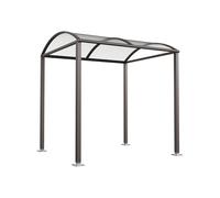 Passage couvert Voûte M sans bardages en verre Gris PROCITY - 599804.GPRO