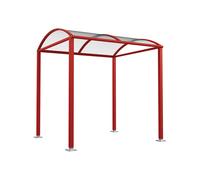 Passage couvert Voûte M sans bardages en verre RAL3004 - Module initial - PROCITY - 599804.3004