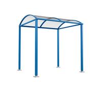 Passage couvert Voûte M sans bardages en verre RAL5010 - Module initial - PROCITY - 599804.5010