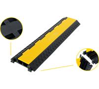 Passage de Cable Sol 2 Canaux Rampe Caoutchouc Protection des Cables Max. 7,5t