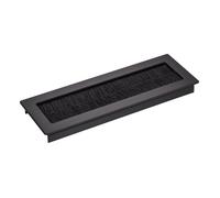 Passage de câbles - SOTECH - Toledo - Aluminium anodisé noir - Joint brosse anti-poussière - Encastrement 190×61×16 mm