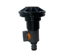 Passage de réservoir en PVC 3/4" avec valve - Connexion rapide pour réservoir de pluie, conteneur IBC et citerne, bande d'étanchéité incluse, noir (20 mm 1/2)
