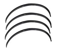 Passage De Roue Kit Carrosserie Universel Fibre Carbone Noir Garnitures Élargisseurs Ailes Roues Caoutchouc Sourcils Bandes Anti Rayures 2/4 Pièces(4pcs Black)