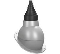 Passage de Toit Plat pour mât Ø19-90 mm - RAL 7046 Gris | Pour antenne TV, Satellite, Paratonnerre et Communication, Couverture de Toit Plat, avec Joint EPDM