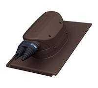 Passage de toit solaire étanche pour tuiles BMI Monier Tegalit Protegon - Traversée de toit photovoltaïque (RAL 8017 - Marron)