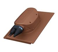 Passage de toit solaire étanche pour tuiles BMI Monier Tegalit Protegon - Traversée de toit photovoltaïque (RAL 8004 - Rouge Brique)