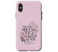 Passage du Verset biblique Numéros 6:24 « May The Lord Bless You & k Coque pour iPhone X/XS