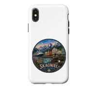 Passage intérieur de Skagway, Alaska, Alaska, États-Unis, dépôt ferroviaire, Or Coque pour iPhone X/XS