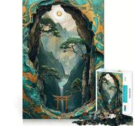 Passage Mystique Kintsugi Puzzle de 1000 pièces pour Adolescents Jeu d'entraînement cérébral Atelier d'art apaisant et Amusant Objet de Collection (38x52cm)