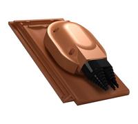 Passage solaire étanche Passage de toit photovoltaïque pour tuiles de toit Creaton Koda - Traversée de toit solaire (RAL 8004 - Rouge brique)