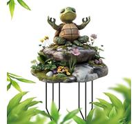 Passation De Jardin Décoratif - Décor De Cour En Métal | Piquet De Jardin De Tortues À Énergie Solaire, Ornement De Pelouse Rustique,