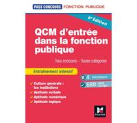 Pass'Concours - QCM d'entrée dans la fonction publique - Révision et entrainement 8e édition 6ème édition - Anne Ducastel - Foucher - broché - Scolaire / Universitaire