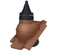 Passe-antenne de toiture pour tuiles BMI Monier - Rubin 13V (RAL 8004 - Rouge Brique)