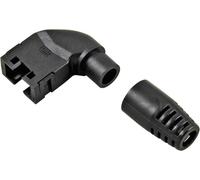 Passe-câble anti-pliage pour connectique RJ45 Hirose, coudé Hirose Electronic RJ45-KS90LR RJ45 Protection anti-pliure Pôle: 8P8C