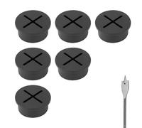 Passe Cable Bureau,12 Pièces Oeillet de Bureau Flexible Passe Câble en Silicone Trou Bureau Passe Cable Passe-câbles Ronds Encastrables pour Table D'Ordinateur Bureau Maison Ordinateur(Noir)