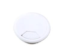 Passe cable bureau 2 pièces de haute qualité ABS ordinateur bureau Table passe-fil câble Port fil trou couverture 50mm 53mm 60mm fil stockage support matériel de meubles(White,53mm)