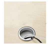 Passe Cable Bureau Alliage de Zinc Round Plug Cover Table Cable Outlet Armoire Vent Trou décoratif Bureau Mobilier Matériel Meuble(Silver,50mm)