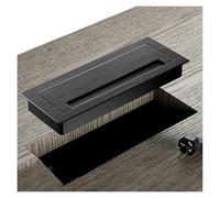 Passe Cable Bureau Passage de Câbles Noir, Cache Trou Rectangulaire Longueur 100 80 60 50 30 12 cm pour Bureau Espaces Rangement, Organisation Fils Murale(25x12cm/9.8x4.7in)