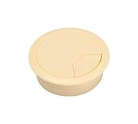 Passe Cable Bureau,Passe CâBle Cache-câbles rond en plastique for bureau, 60/80 mm, ordinateur(Beige,80mm)