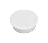 Passe Cable Bureau,Passe CâBle Lot de 2 cache-trous câbles bureau 60/80 mm, presse-étoupe base, sortie câble, organisateur rack, fixation meubles, boucle ligne(WHITE,80mm)