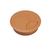 Passe Cable Bureau,Passe CâBle Lot de 2 cache-trous ronds for câbles d'ordinateur bureau, boîte fixation table(Light brown,60mm)