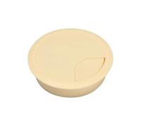 Passe Cable Bureau,Passe CâBle Lot de 2 cache-trous ronds for câbles d'ordinateur bureau, boîte fixation table(Beige,60mm)