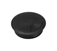 Passe Cable Bureau,Passe CâBle Lot de 2 œillets ronds rangement for câbles d'ordinateur 60/80 mm(Black,80mm)