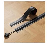 Passe Cable Couverture de Cordon Souple, Couverture Fil Flexible et Durable, Gestion des câbles en PVC, câble Sol for l'intérieur(Black)