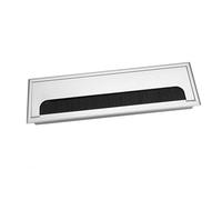 Passe-câble de Bureau, Couvercle de Trou de Fil carré en Alliage d'aluminium, Organisateur de Cordon de câble pour Bureau d'ordinateur, Argent (L)