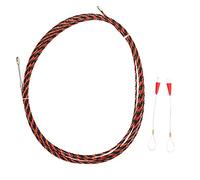 Passe-câble électrique, dispositif de passage pour électriciens avec rail flexible et 2 attaches de câble, câble avec noyau en acier et gaine en plastique pour conduits muraux et a (10 M (y compris