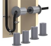 Passe-câble Ethernet, 4 Pièces Kit de Routage de Câbles à Trou Mural en Caoutchouc Portable de 1 Pouce, pour Organiser Les Câbles d'un Diamètre de 7 Mm ou Moins (Gray)