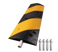 Passe Cable Exterieur, Passage de Cable au Sol en Caoutchouc avec Surface Antidérapante, Longueur de 100 cm, pour Allées, Routes et Jardins(4.5x30x100cm/1.8x11x39)