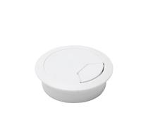 Passe Cable Lot de 1 à 5 œillets ronds for câbles d'ordinateur bureau, 50/60/80 mm, en plastique, for cache-câbles(White 60mm,5pcs)
